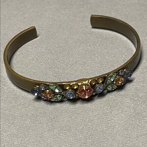 Sorrelli Gold Bracelet with Multicolor Gemstones